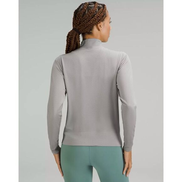 Lululemon Swiftly Tech Relaxed Half Zip Pullover Gull Gray Sage Size Medium - Picture 2 of 10